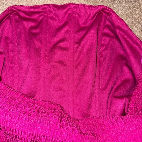 - HOT PINK BAND OF THE FREE MINI CORSET TOP STRAPLESS DRESS WITH POCKETS MEDIUM - Picture 12 of 16